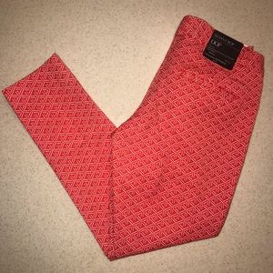 Banana Republic Factory Sloan Crop Pant Red White